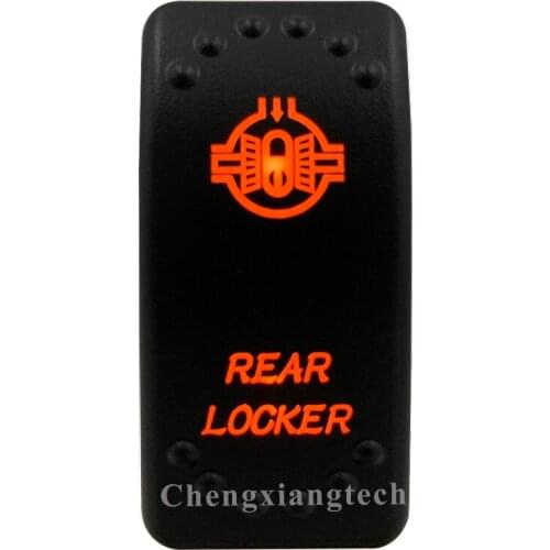 Orange Led Light - Car Boat Caravan Marine Rocker Switch- Laser Eatched- Rear Locker - for Carling ARB NARVA 4X4 -Waterproof