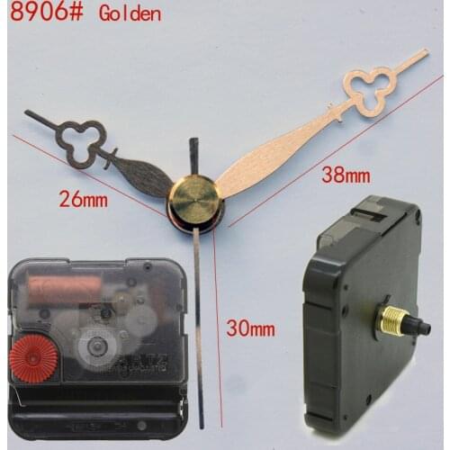 12888 6mm screw length Quartz Movement With 8906# Golden short Clock Hands Plastic Sweep Movement Clock Accessory DIY Clock Kits
