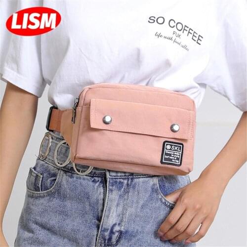 LISM Korean Pure Color Girls Fashion Wild Waist Bag Women New Tide Hot Selling Shoulder Sung New Product Small Bag