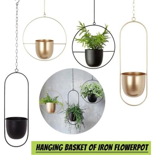 Metal Hanging Pot Plant Hanger Chain Hanging Planter Basket Flower Pot Chain Plant Pot Hanger For Home Balcony Decoration