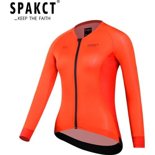 SPAKCT Autumn Woman Long Sleeve Cycling Jersey Antibacterial fabric Fashion Women Road MTB Bike Bicycle Clothing