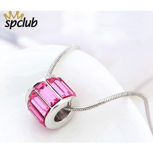 OL Style Crystals from Swarovski Snake Chain Necklaces & Pendants for Women Fashion Crystal Wedding Jewelry Collier Wholesale