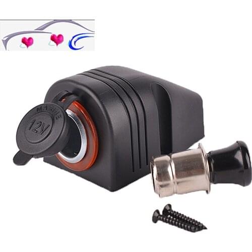 Motorcycle Car Splitter Accesories 12 V Dc Cigarette Lighter Plugs And Cigarette Sockets Water Proof Cigarette Light Socket Auto
