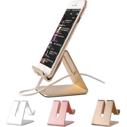 Universal Desk Phone Holder Aluminum Metal Tablet Stand for iphone X 7 Plus Mobile Support for ipad Smartphone Desktop Holder