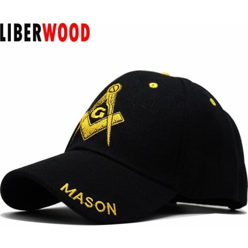 FREEMASON EMBROIDERED ADJUSTABLE HAT mason masonic baseball cap MASONRY MASONRY GRAND LODGE SQUARE COMPASSES HAT CAP