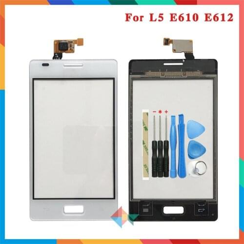 High Quality 4.0" For LG Optimus L5 E610 E612 and Dual E615 Touch Screen Digitizer Front Glass Lens Sensor Panel