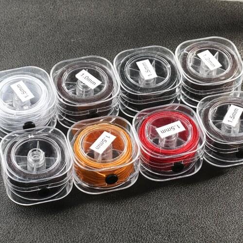 0.8/1.0/1.2/1.5MM 5 Colors Polyester Round Elastic Cord Beading Stretch String Rope DIY Jewelry Bracelets Making Supplies 40093