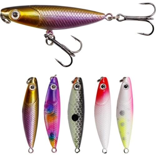 1pcs Pencil Fishing Lure floating Dogs Hard Lures Artificial 3D eyes 45mm/2g Topwater Surface Wobbler Baits Pesca Fishing Tackle