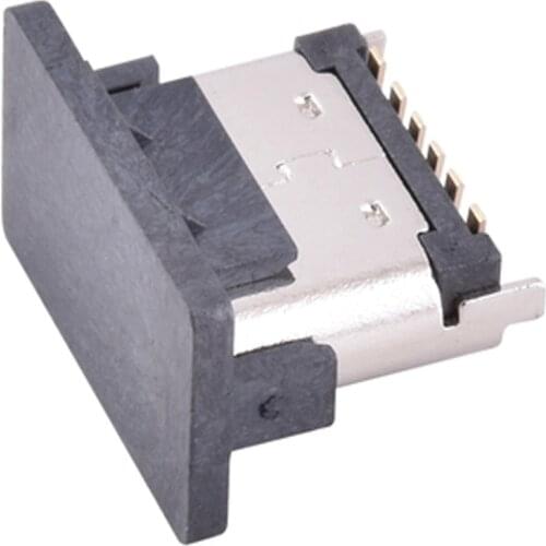 100pc/set Micro USB 6 PIN femalePD fast charging Jack Connector socket Data charging port tail plug For Samsung G532 I8262 J5008