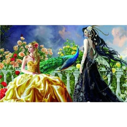 5D DIY Full Round/Square Diamond Painting Beautiful Girl 3D Embroidery Cross Stitch Rhinestone Mosaic Home Decor Art YC967