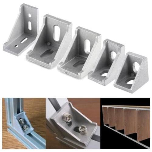 Aluminium L Shape Right Angle Brace Corner Joint Bracket Furniture Fitting Shelf