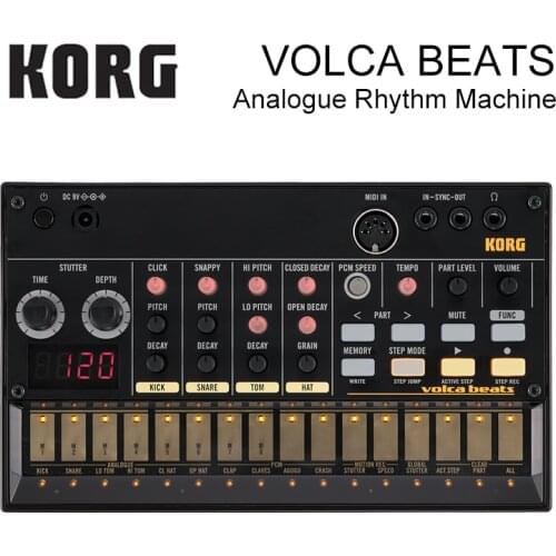Korg Volca Beats Analog Rhythm Machine Electribe-Style Sequencer Peerless Beats Generated by Solid Analog Drum Sounds