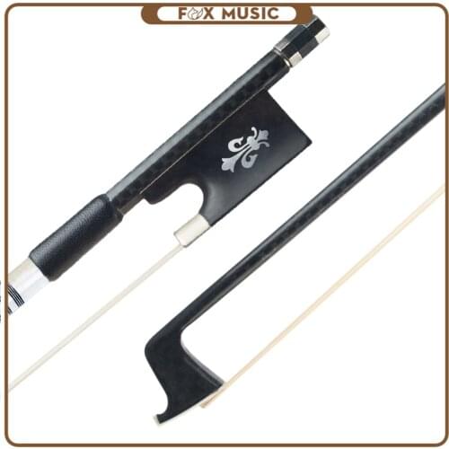 Violin Bow 4/4 Size Carbon Fiber Bow Fiddle Bow White Mongolia Horsehair W/ Ebony Frog Well Balance