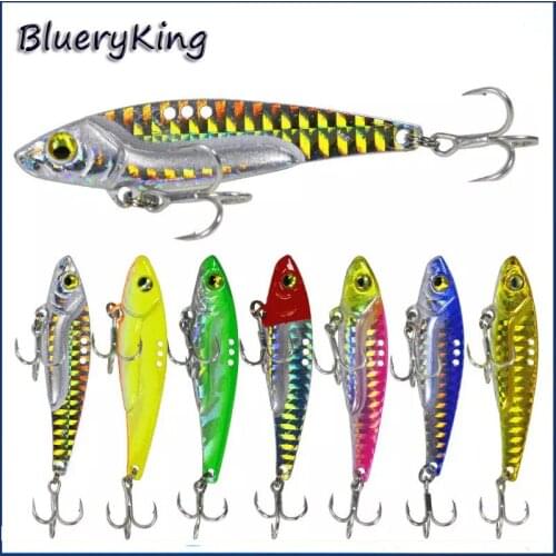BlueKim 8g/13g/16g/20g Metal JIgging Lures VIB Hard Metal Bait Fishing Jig Lure Sinking Artificial Bait Wobbler Vibrate Pesc