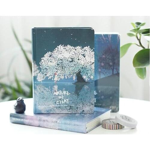 "Nature Chat" Hard Cover Journal Diary Blank Art Papers Notebook School Study Planner Notepad Stationery Gift