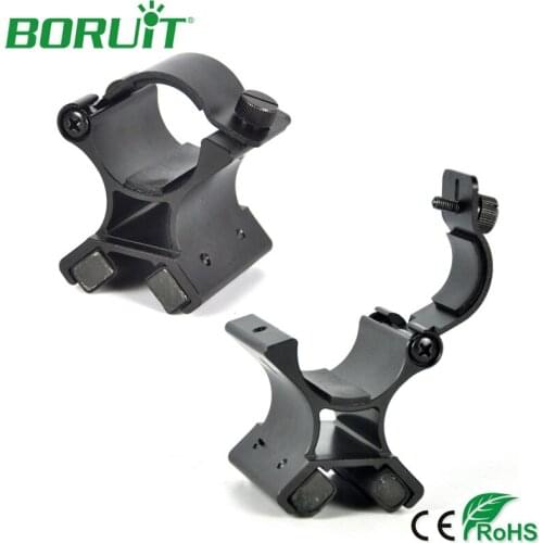 BORUiT 27-32mm Tactical Magnetic Flashlight Holder for Airsoft Air Guns Rifle Scope Portable Camping Hunting Flashlight Mount