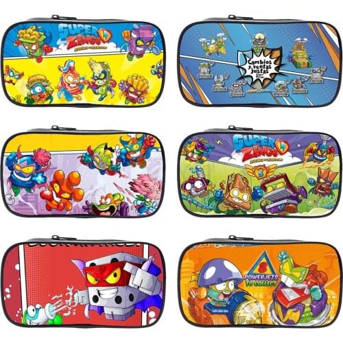 Super Zings Pencil Case Students Multifunction Pen Bag Children High Quality Cute Stationery Bags Boys Super Things Pencil Pouch