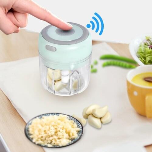 Electric Garlic Masher Mini Crusher Chopper USB Charging Vegetable Chili Meat Grinder Food Whisk Kitchen Tools 250ML