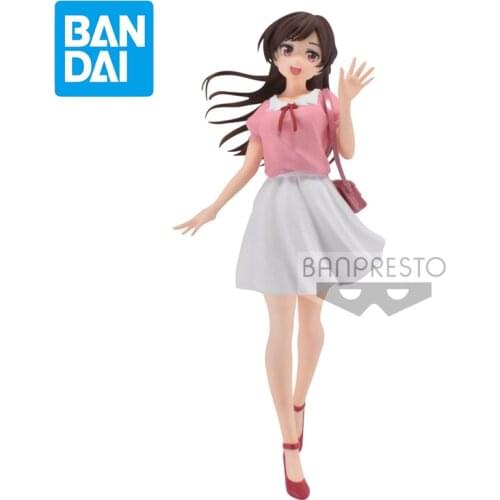 Bandai Original 18cm Anime Figure Mizuhara Chizuru Action Figure PVC Model Doll Decoration Toy Childrens Birthday Gift