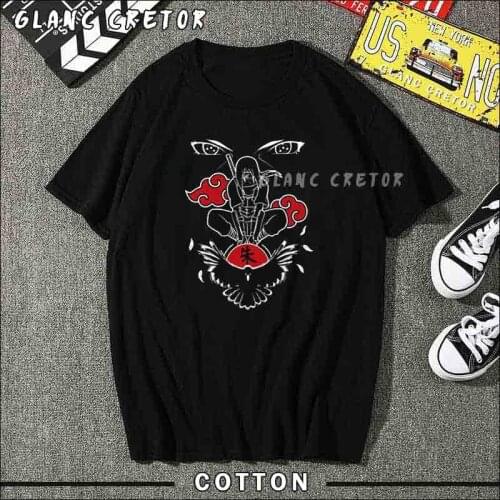 Akatsuki Sharingan Anime Men T Shirt Summer New Style Tshirts Causal Plus Size T Shirt Men Harajuku Mens clothing Tops