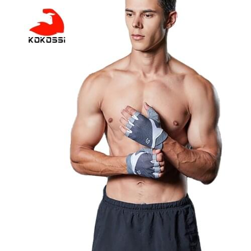 KoKossi Fitness Half-Finger Gloves Palm Anti-slip Breathable Fitness Equipment Dumbbell Training Gym Body Building Cycling Glove