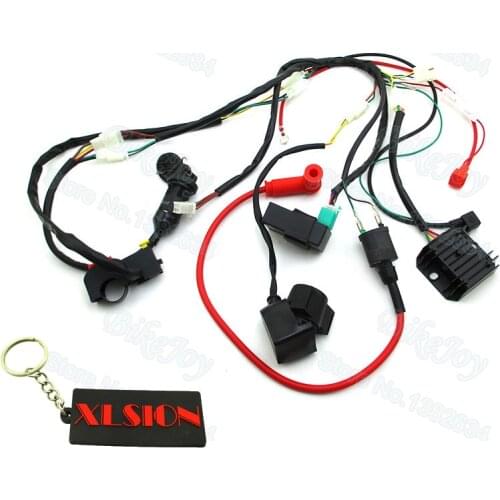 Motorcycle Ignition CDI Wiring Loom Harness Key Switch Kit Fit For Zongshen 190cc