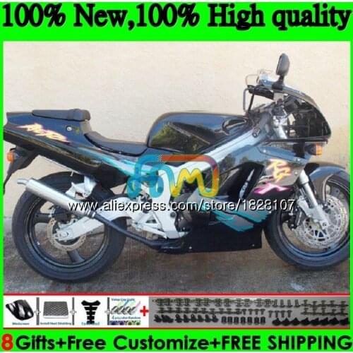 Body For SUZUKI Cayn black SAPC VJ21 RGV250 88 89 90 91 65BS.185 RGVT250 VJ 21 RGV-250 VJ22 RGV 250 1988 1989 1990 1991 Fairing