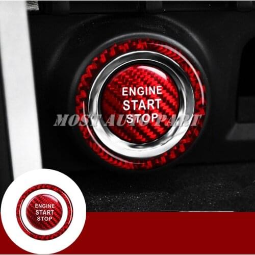 Carbon Fiber Engine Start Stop Button Cover For Toyota 86 Scion FR-S 2012-2019 Red/Black Car accesories interior Car decoration