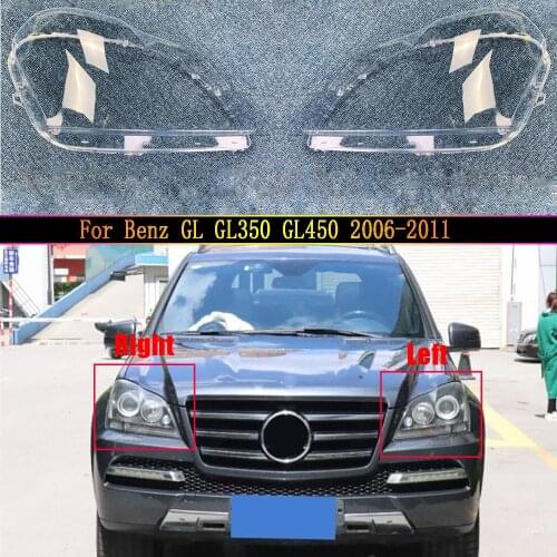Car Front Headlight Cover For Mercedes-Benz GL GL350 GL450 2006 2007 2008 2009 2010 2011 Lampshade Glass Lens Case Auto Lamp