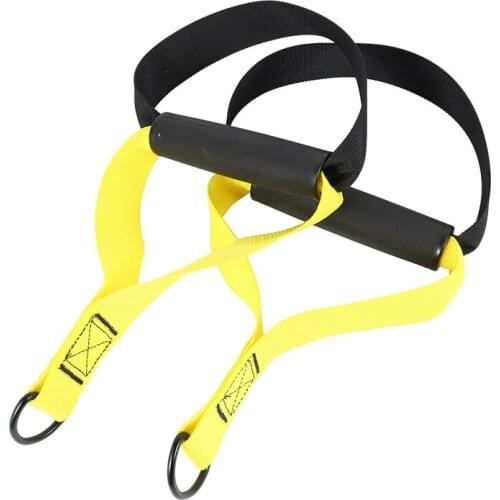 Gym Resistance Bands Handles Anti-Slip Grip Strong Webbing Fitness Heavy Duty Cable Machine Workout Equipment