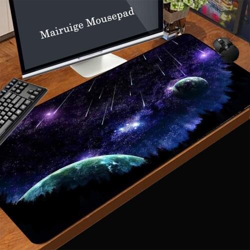 Mairuige Gaming Mouse Pad Large Starry Meteor Shower Extended Non-slip Gaming Mouse Pad Desk Pad for LOL Computer Mouse Pad