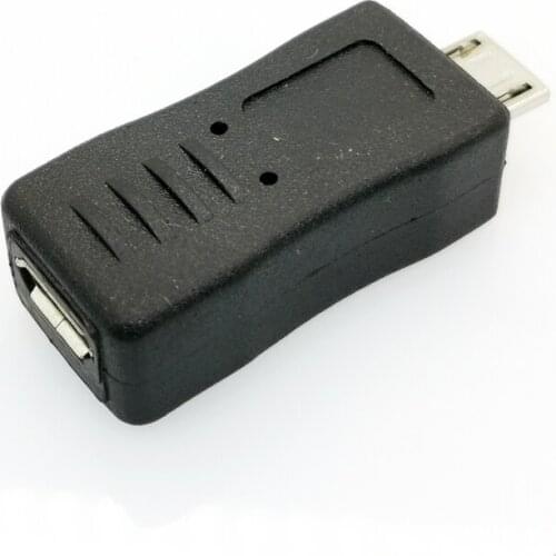 Micro USB 2.0 A male to female adapter USB 2.0 AM/AF Connector for laptop PC Computer Black AQJG