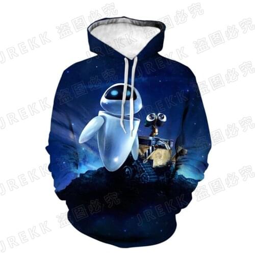 Men Clothing WALL·E 3D Printed Cartoon Anime Fashion Women Sweatshirts Oversized Spring Autumn Children Hoodies