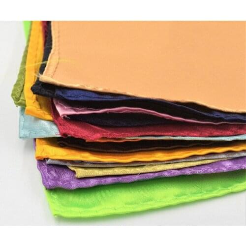 26pcs Men Silk Satin Pocket Square Hankerchief Hanky Plain Solid Color Wedding Party accessories 26 colors