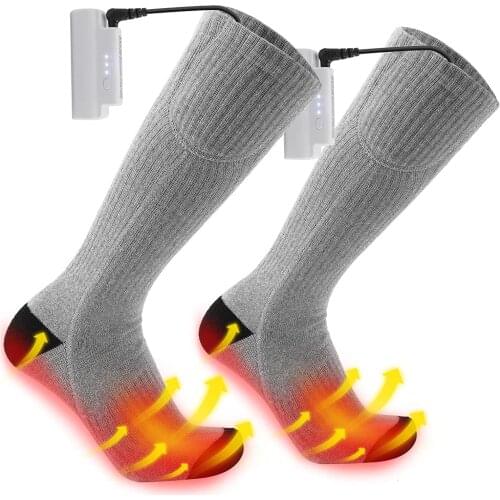 Heated Socks for Men Women Upgraded Rechargeable Electric Socks with Large Capacity Battery for 10 Hours Heating time