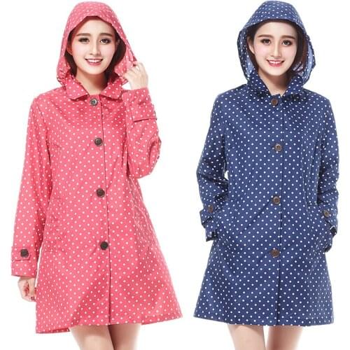 2021 New Women Jacket Fashion Solid Rain Outdoor Plus Waterproof Hooded Raincoat Windproof Coats Jackets Famale