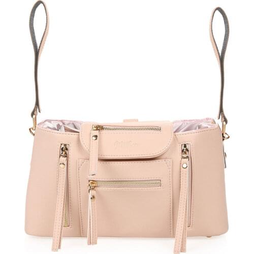 PU Vegan Leather Stroller Organizer Storage Diaper insulated cup Holder Bag for mom and baby accessories Motheric