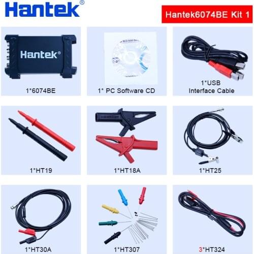 Hantek 6074BE (Kit I) Standard equipped over 80 types of automotive measurement function USB2.0 4 isolated channels oscilloscope