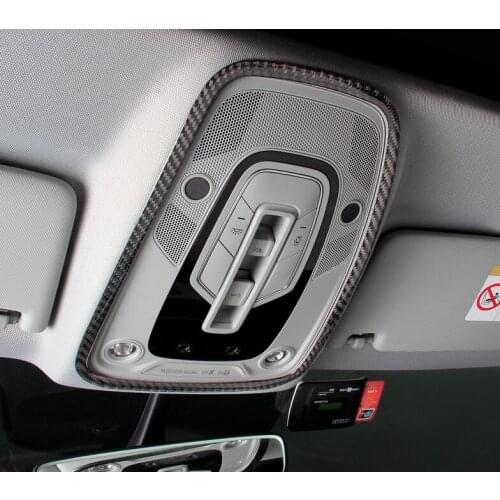 Fit for Audi 17-19 new A4L carbon fiber roof reading lamp decorative frame A5 car interior modification upgrade accessories