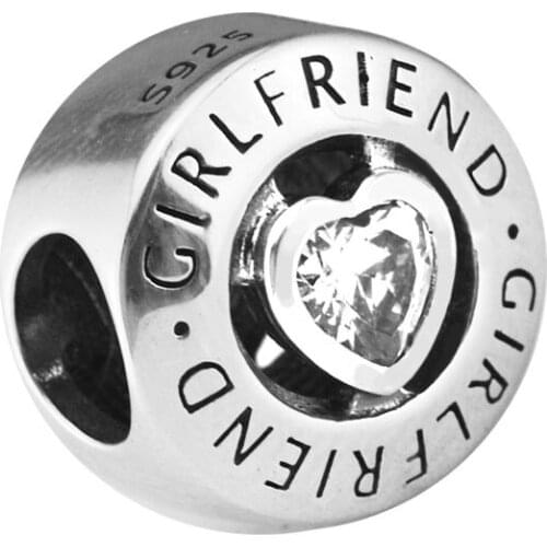 Fit Brand Bracelets DIY Beads for Jewelry Making Sterling-Silver-Jewelry Girlfriend Bead Charms Silver 925 Berloque Perles