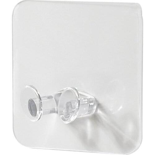 Transparent Power Plug Hook Adhesive Storage Hooks Wire Plug Bracket Hooks Two-Phase Plug Can Be Stored