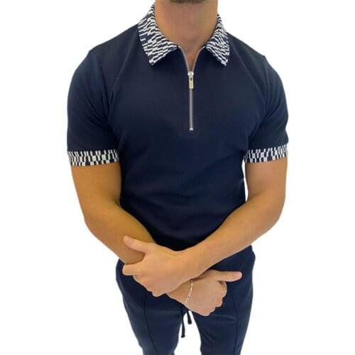 Lapel Collar Business Clothes Summer Short Sleeve Men Shirt for Work High Street
