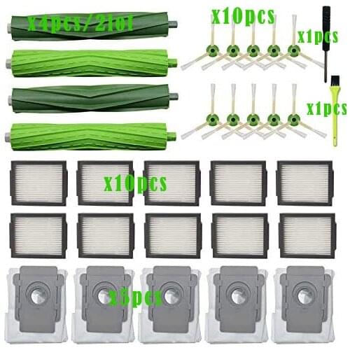 Tire Skin Dust Bags Replacement for iRobot Roomba i7 E5 E6 Series Robot Hepa Filter Side Brush Roller Vacuum Cleaner Accessories