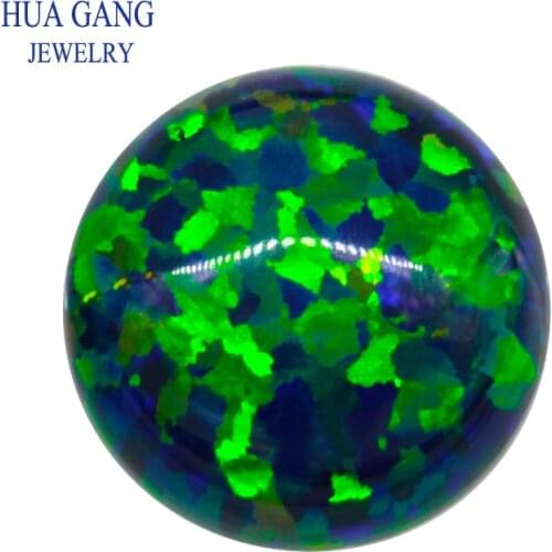 OP19 Opal Loose Stones Round Shape Base Cabochon Created Opal Beads Semi-Precious Stones For Jewelry Making 4mm-12mm