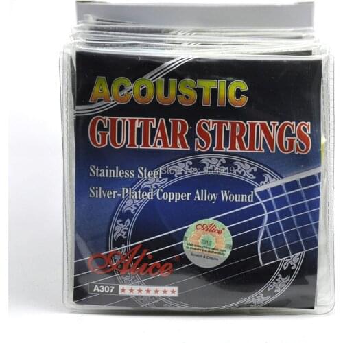 20Sets Alice Acoustic Guitar Strings Steel Core Silver Plated Copper Alloy Wound A307-SL