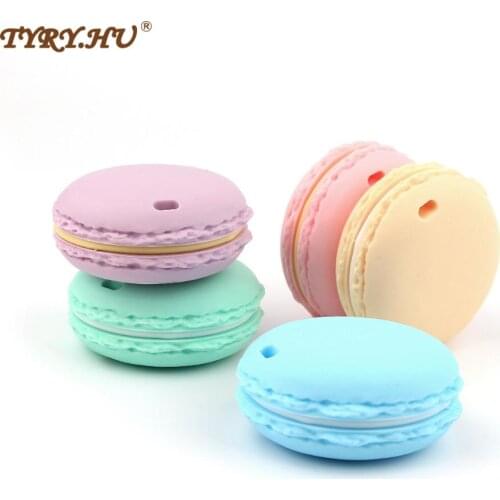 TYRY.HU Biscuit Silicone Teether baby Teething beads DIY chew Necklace Toy Nursing Tool Pendant Food Grade Silicone BPA Free