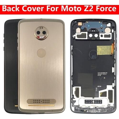 For Motorola Moto Z2 Play / Z2 Force Back Battery Cover Rear Door Panel Housing Case With Side KEY