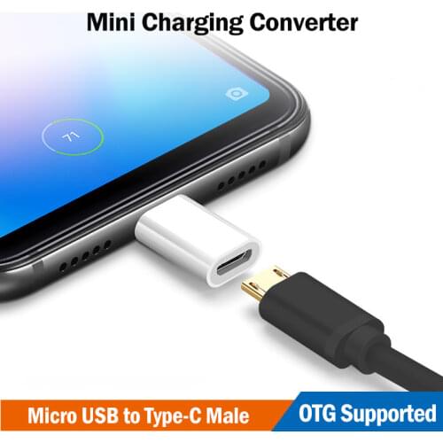 2Pcs USB Type-C to Micro Charging Adapter for Xiaomi Poco F1 F2 F3 M2 M3 Pro X2 X3 NFC X3 Pro Phone USB OTG Charger Converter