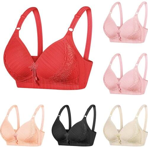 Womens Bra Push up Hot Wire Free Thin Soft Wire Less Bralette Adjustable Full Cup Bras Underwear for Women