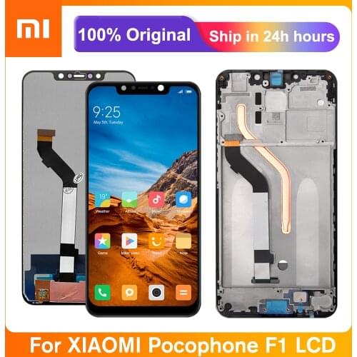6.18" LCD Display For Xiaomi Pocophone F1 LCD Display Touch Screen Digitizer With Frame For Xiaomi POCO F1 Display Screen